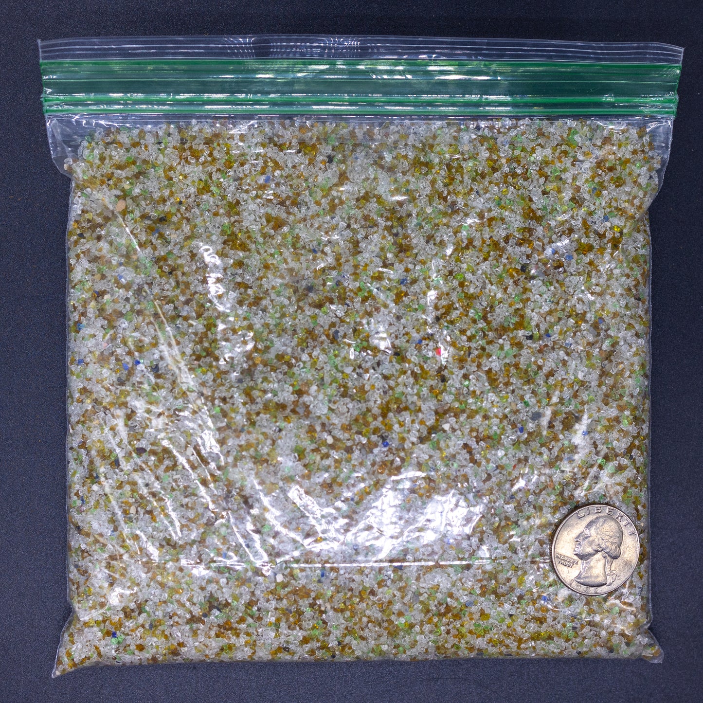 Crushed Glass For Plant Pot Topping Or Soil Amendment 20 Mesh (16 oz or 1lb)