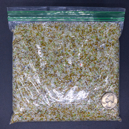 Crushed Glass For Plant Pot Topping Or Soil Amendment 20 Mesh (16 oz or 1lb)